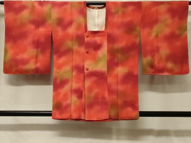 平和屋着物＃道行コート　松葉地紋　暈し染め　正絹　逸品　未使用　CABG8053in