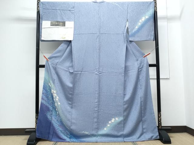平和屋着物●大正の浮世絵師 竹久夢二 夢二ロマン 訪問着 幻草辻が花 暈し染め ロング丈 反端付き 正絹 逸品 CABG8404th