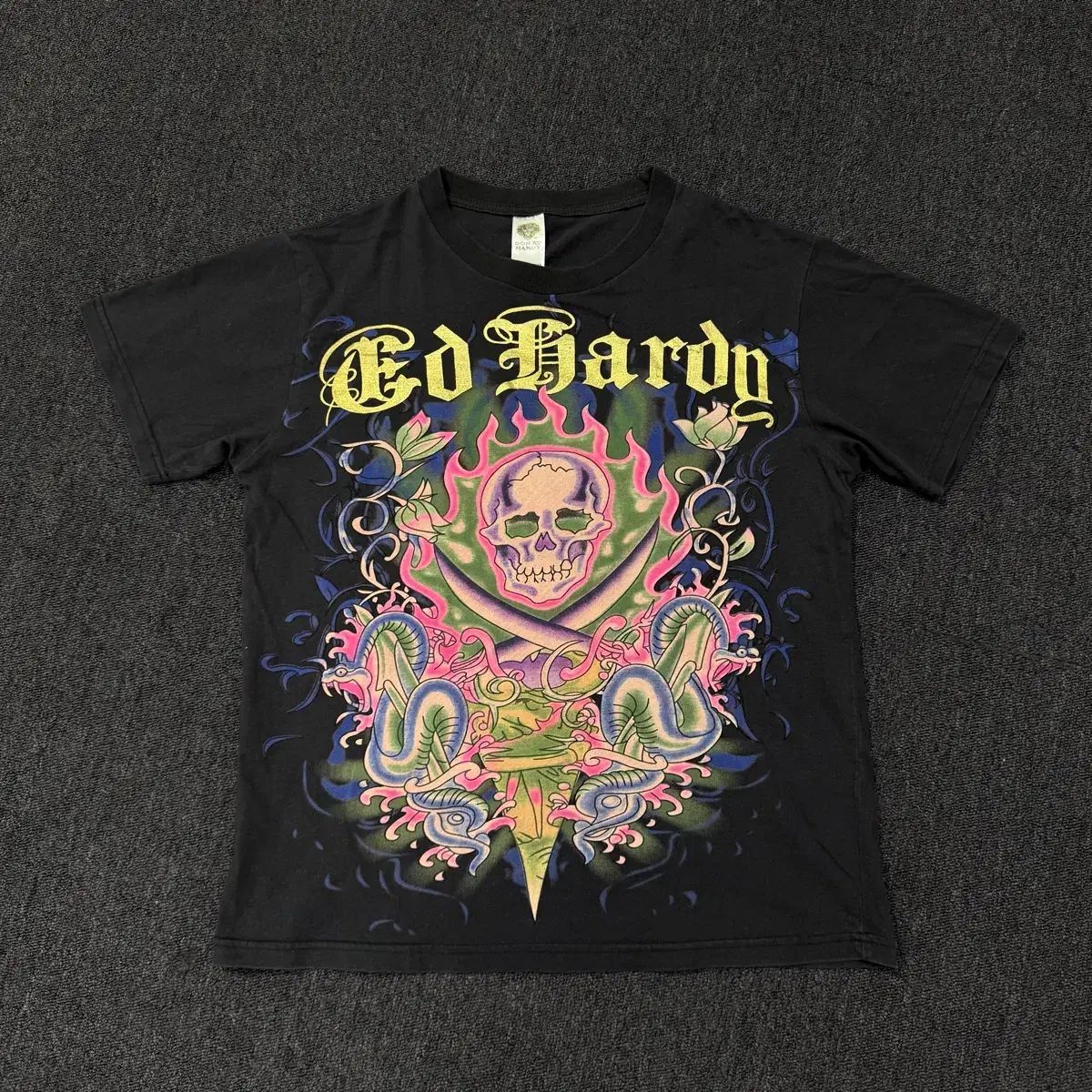 USA スカル スネーク グラフィック 半袖 Tシャツ