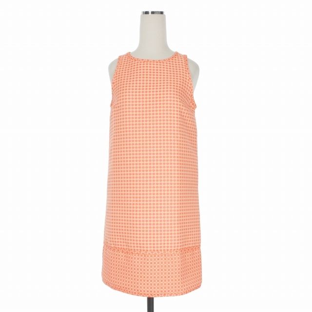 エムエスジーエム MSGM 花柄 ノースリーブワンピース ドレス 38 オレンジ 橙 146MDA1023821 国内正規