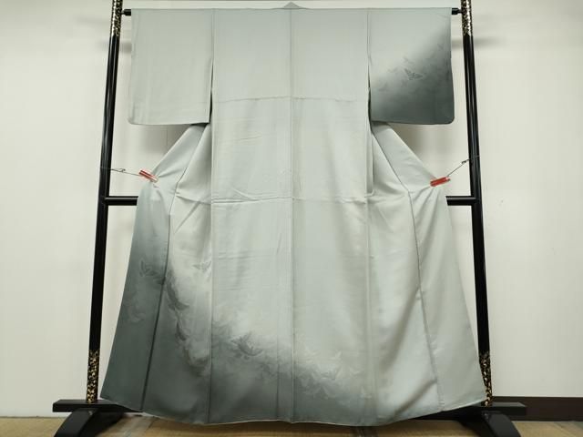 平和屋着物●染色作家　斉藤三才　訪問着　三才鳥　暈し染め　正絹　逸品　CABG5458ut