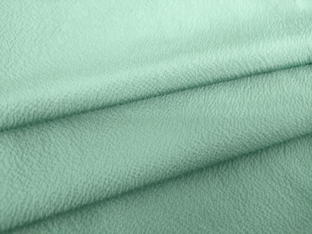 平和屋着物●上質な色無地　青竹色　鬼しぼ縮緬　正絹　逸品　DABE5905ps