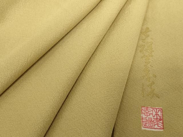 平和屋着物●上質な色無地　木蘭色　正絹　逸品　DABE5909ps