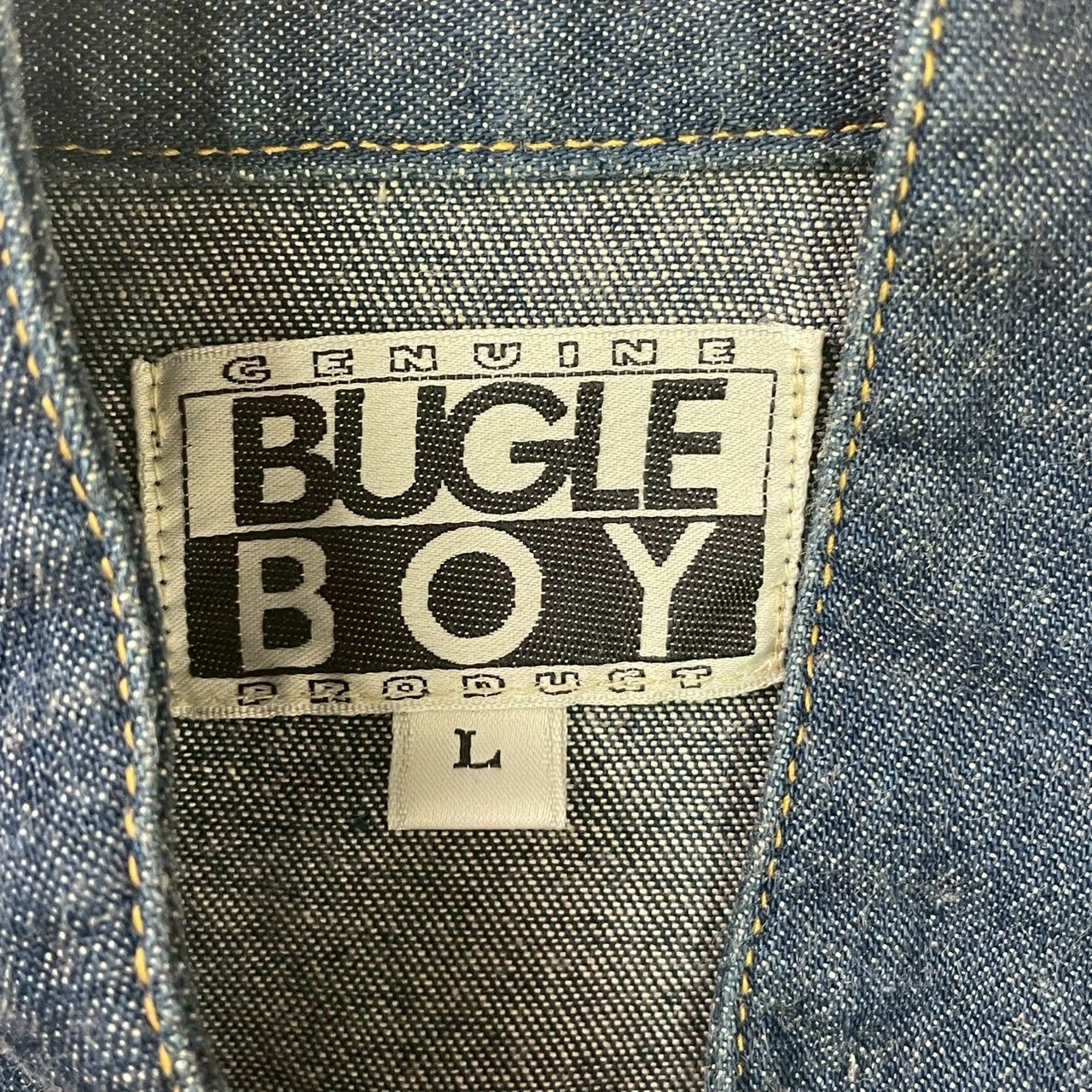 Lサイズ デニムジャケット BUGLE BOY チャイナカラー インディゴ 90s