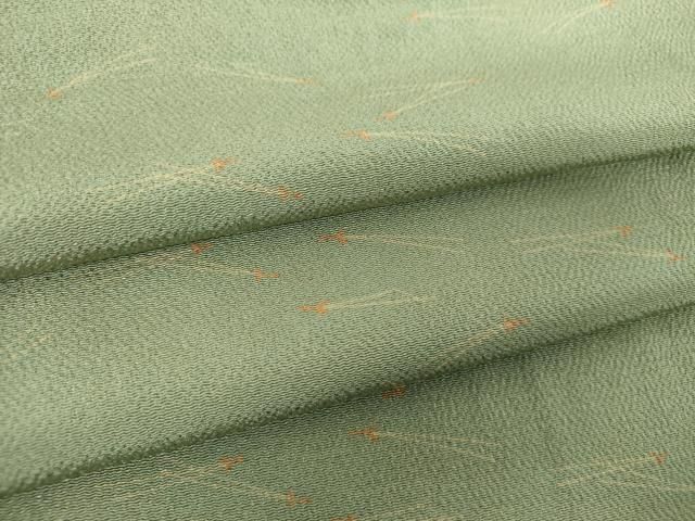 平和屋着物●上質な小紋　敷松葉　鬼しぼ縮緬　正絹　逸品　DABE5913ps
