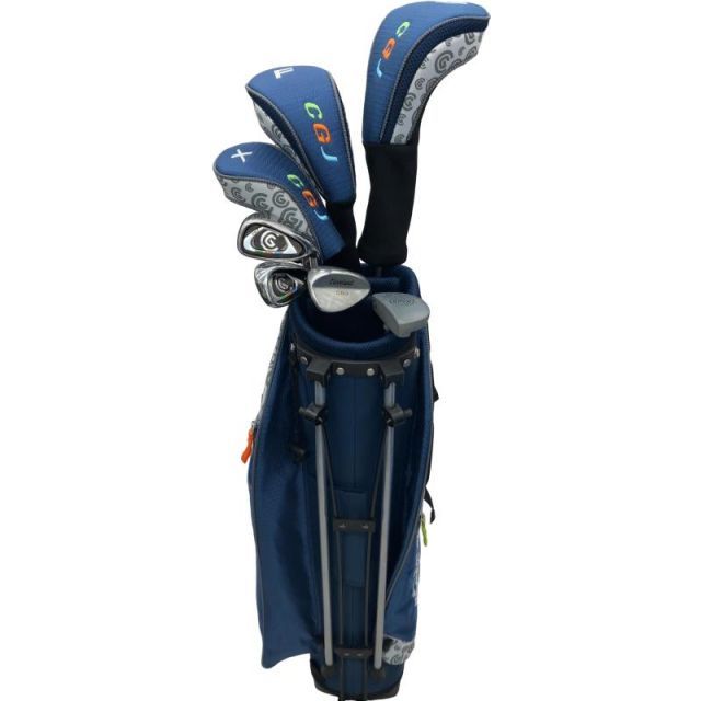 【中古】 クリーブランド Cleveland CGJ 7S(キャディバッグ付き) クラブセット CS オリジナルカーボン (フレックスその他) ジュニア キッズ 子供用 右利き 右用 Cランク ゴルフクラブ