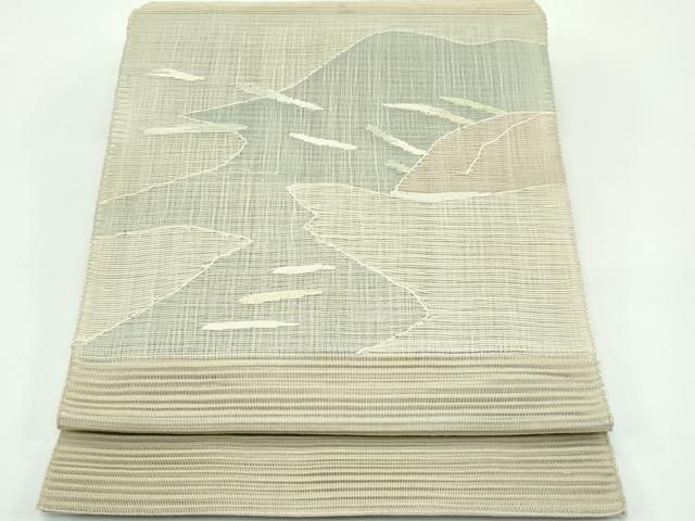 平和屋着物＊夏物　八寸名古屋帯　絽綴れ　霞文　金銀糸　正絹　逸品　CABF4765rv