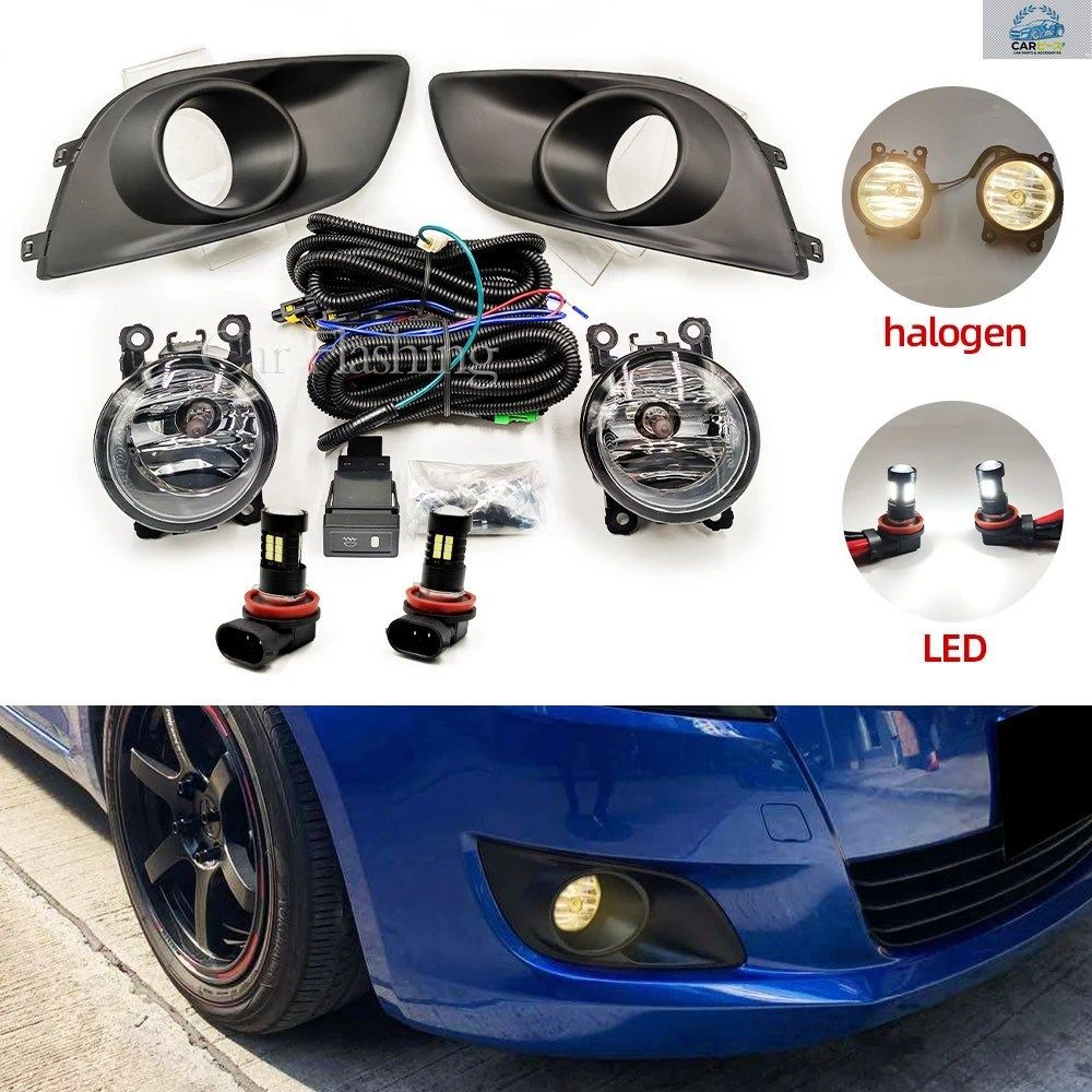 スズキ スイフト 2011 - 2017 用 LED フォグランプ デイタイムランニングライト DRL 配線ハーネス スイッチ 防水