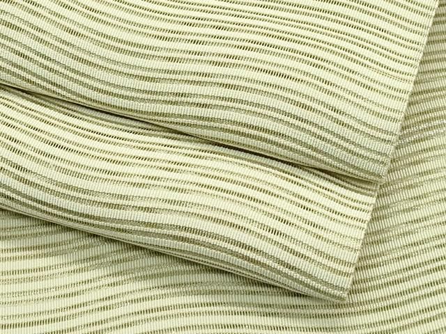平和屋着物＊夏物　八寸名古屋帯　絽綴れ　よろけ縞　銀糸　正絹　逸品　CABF4714rv