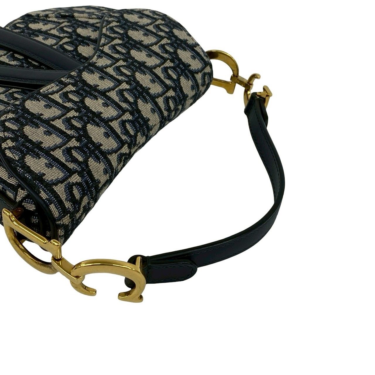 極 美品 Christian Dior ディオール オブリーク サドルバッグ 