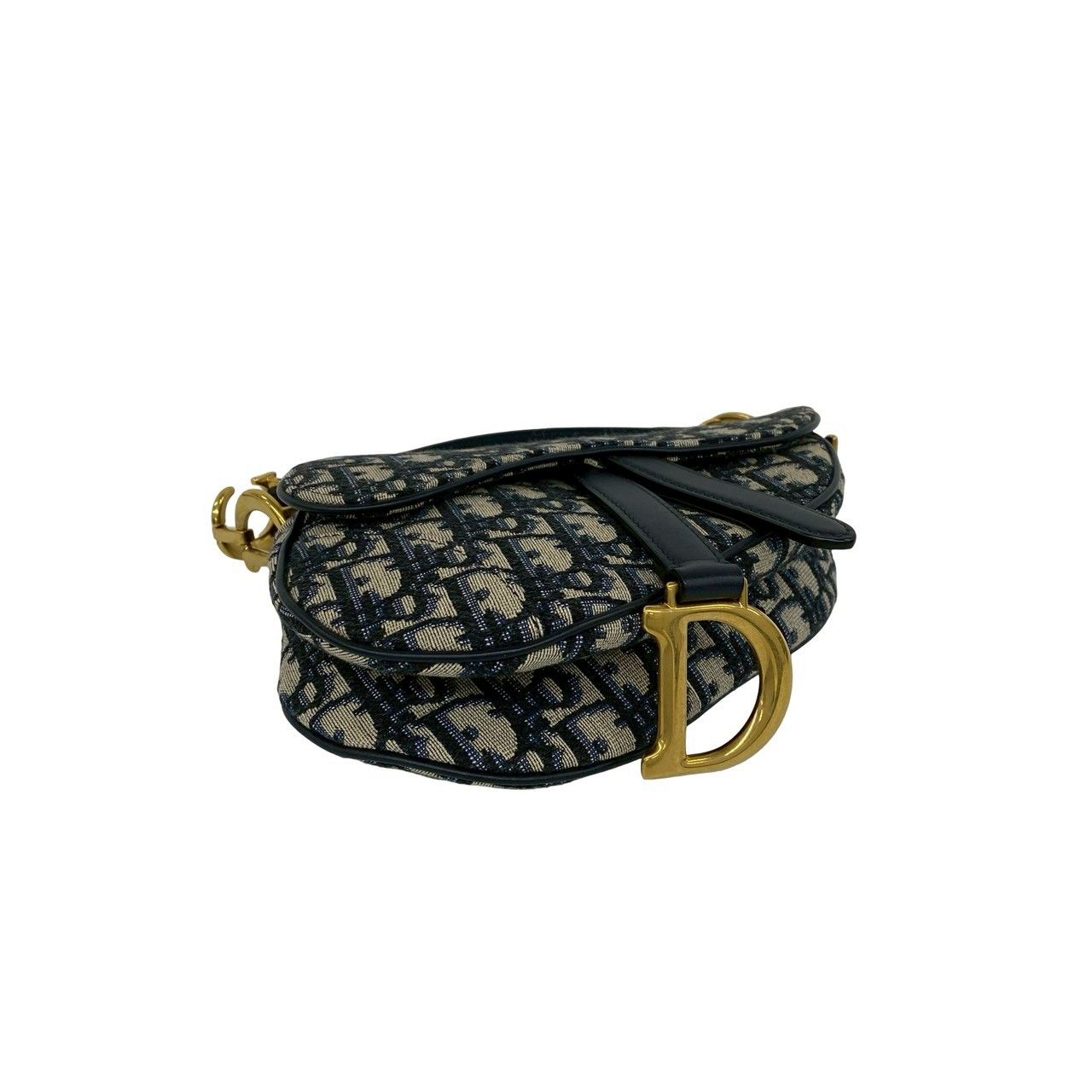 極 美品 Christian Dior ディオール オブリーク サドルバッグ 