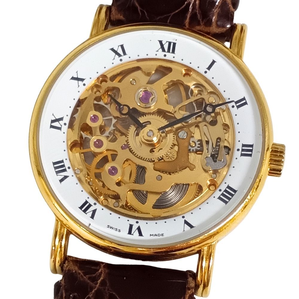 BUCHERER ブッフェラー スケルトン 手巻き レディース ベルト社外品