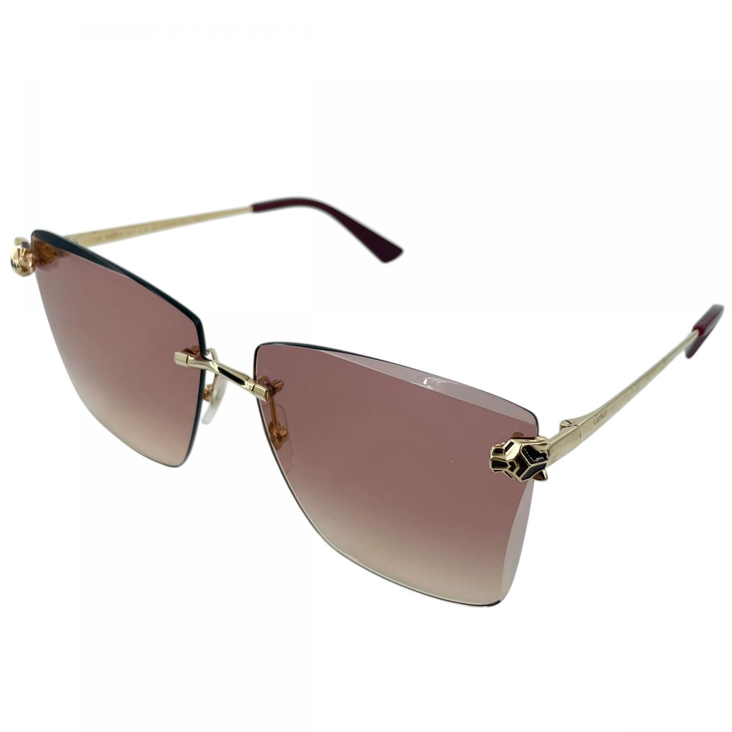 【中古】 Cartier カルティエ CT03S97S パンテール サングラス べっ甲 ゴールド レディース 26015498 KJ
