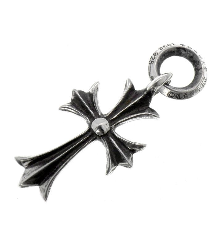 クロムハーツ CHROME HEARTS 【 TINY CH CROSS 】 タイニー CH クロス チャーム シルバー ネックレス トップ 50853