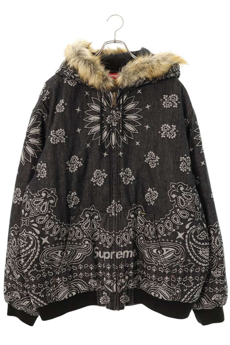 シュプリーム 25SS Bandana Jacquard Denim Hooded Work Jacket