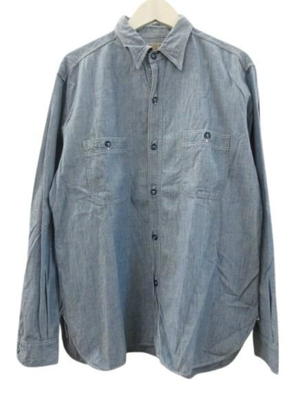 バズリクソンズ BUZZ RICKSON’S シャンブレーシャツ BR25995 長袖 ブルー 17-17.5