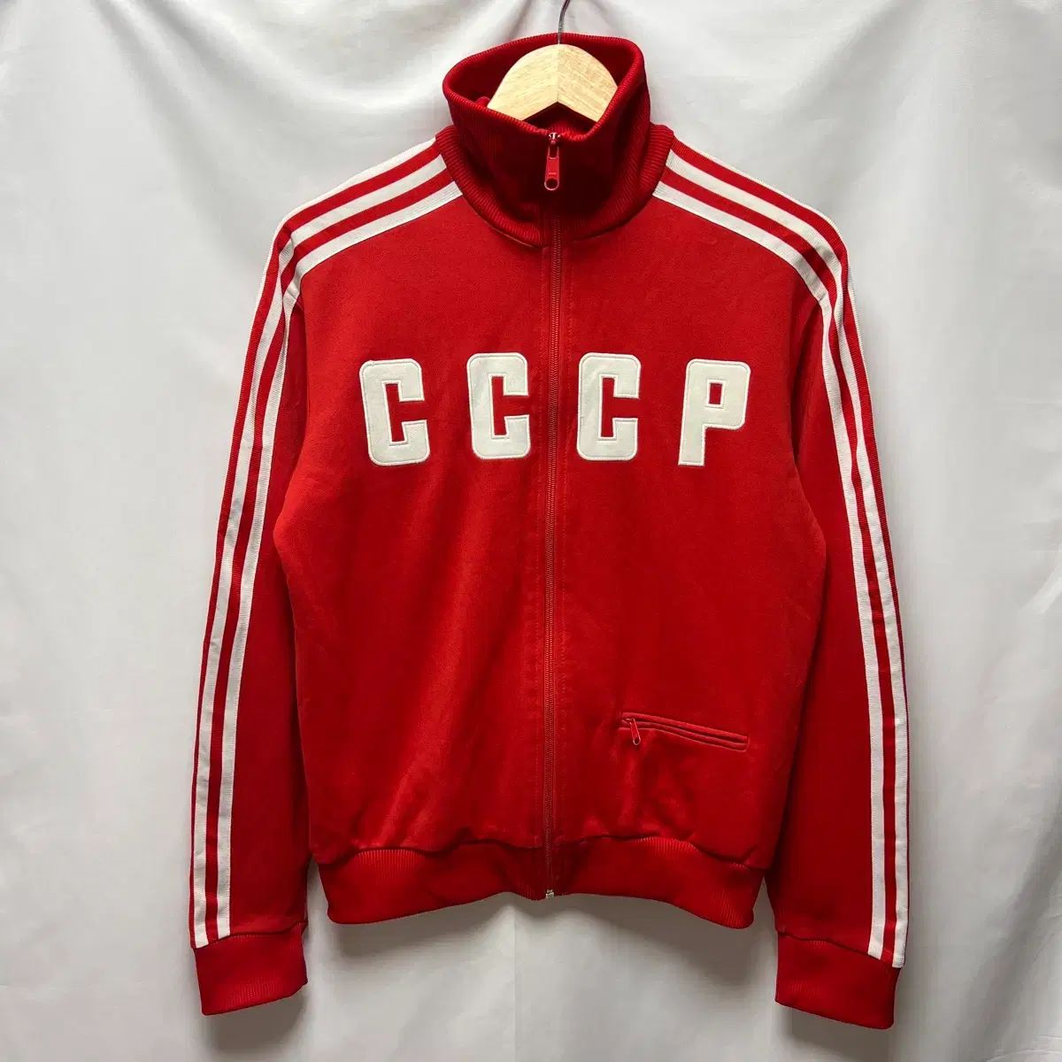 正規品/S アディダス 旧ソ連 CCCP レッド 3本線 トラックジャージ/ジャージ