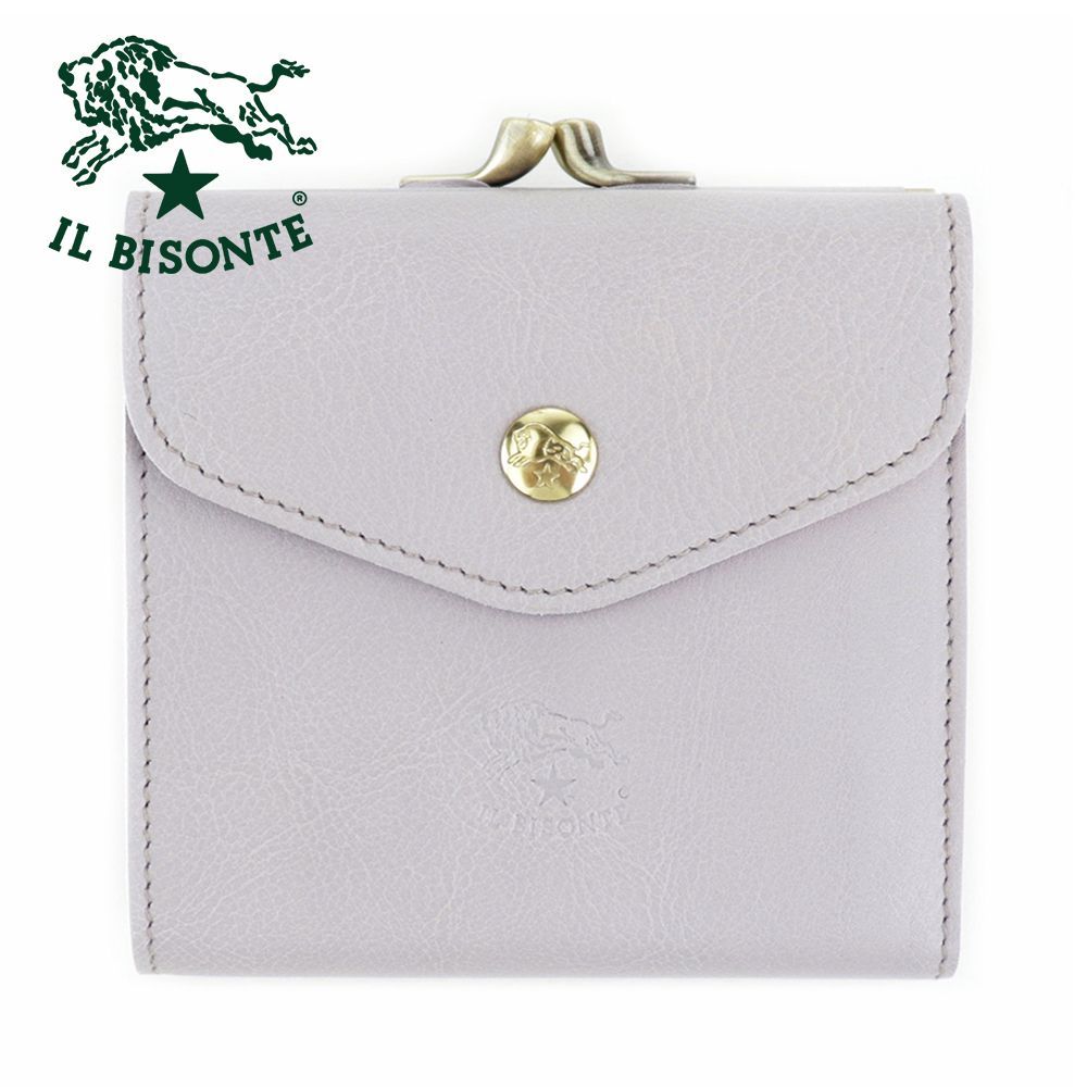 イルビゾンテ 財布 IL BISONTE がま口 小銭入れ付き メンズ レディース 本革 レザー 三つ折り ウォレット 折財布 マルバ ペールアイリス SMW011 54_1_411277