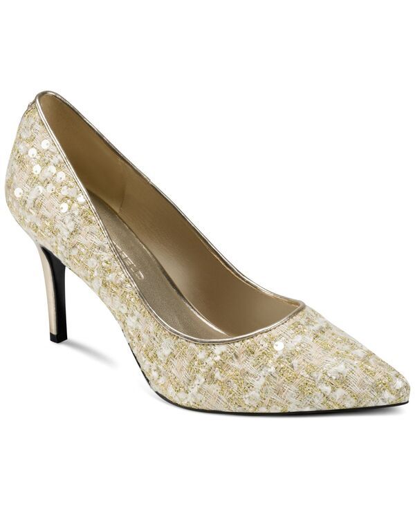 カール ラガーフェルド レディース シューズ パンプス KARL LAGERFELD PARIS Womens Royale Stiletto Pumps Cream Gold クリーム