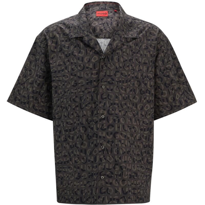ボス メンズ アウター ニット・セーター オックスフォード シャツ Boss Egeeno 10261087 01 Oxford Shirt Mens Black ブラック