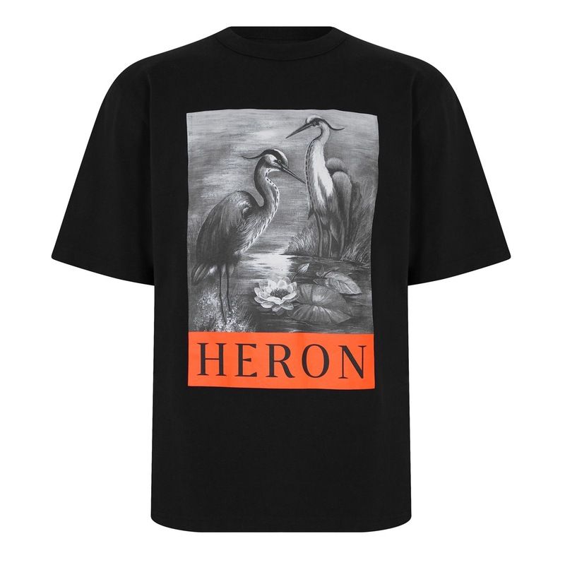 ヘロンプレストン メンズ トップス Tシャツ HERON PRESTON Heron T Shirt Black 1010 ブラック
