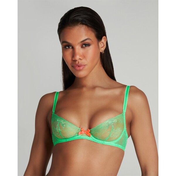 エージェントプロヴォケイター レディース アンダーウェア ブラジャー Agent Provocateur ISEDORA Plunge Underwired Bra GreenNeon Orange オレンジ