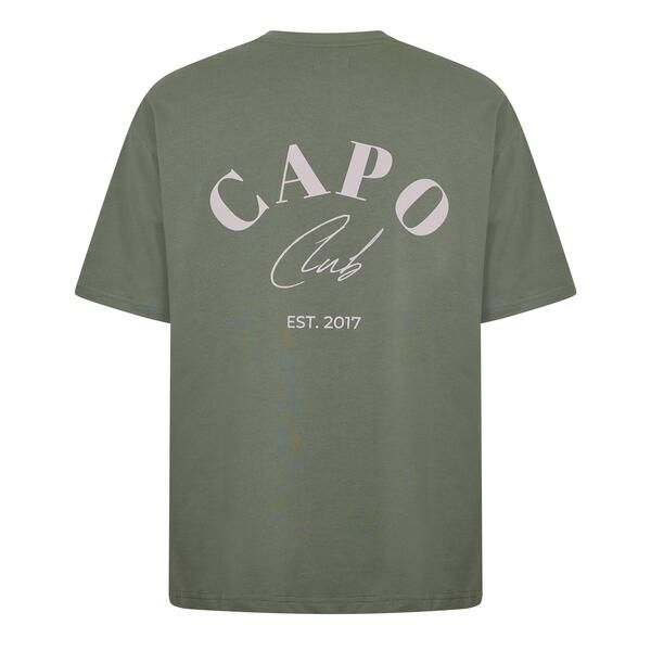 カポ メンズ トップス Tシャツ CAPO Beach Club TShirt Sn00 Olive オリーブ