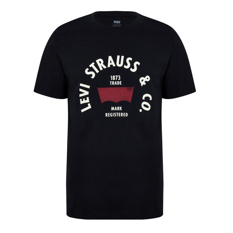 リーバイス メンズ トップス Tシャツ Levis Varsity Circle T Shirt Black BW Infil ブラック