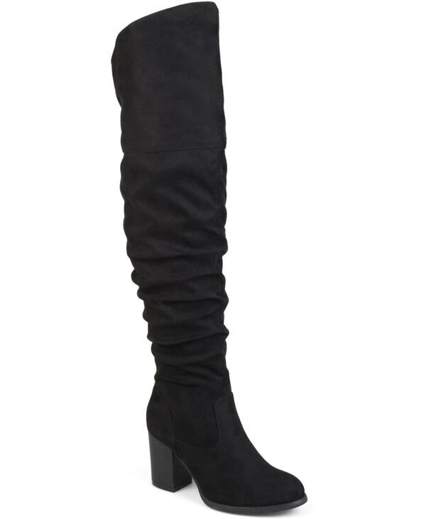 ジュルネ コレクション レディース シューズ ブーツ・レインブーツ ヒール Journee Collection Womens Kaison Stacked Heel Over The Knee Regular Wide Calf Extra Wide Cal