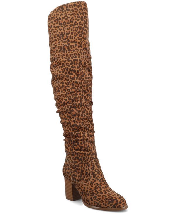 ジュルネ コレクション レディース シューズ ブーツ・レインブーツ ヒール Journee Collection Womens Kaison Stacked Heel Over The Knee Regular Wide Calf Extra Wide Cal