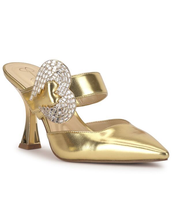 ジェシカシンプソン レディース シューズ パンプス Jessica Simpson Womens Favica Heart Buckle Stiletto Pumps Gold Metallic ゴールド