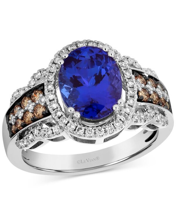 ル ヴァン レディース アクセサリー リング Le Vian Blueberry Tanzanite 212 ctw Diamond 58 ctw Halo Statement Ring in 14k White Gold Also Available in