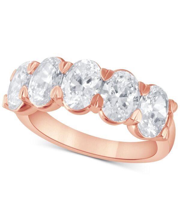 バッジェリーミシュカ レディース アクセサリー リング Badgley Mischka Certified Lab Grown Diamond OvalCut Band 312 ctw in 14k Rose Gold ゴールド