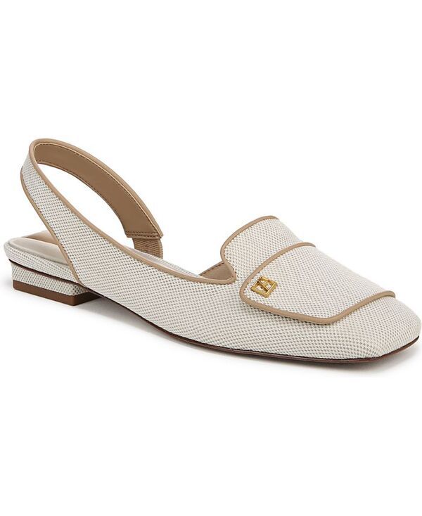 フランコサルト レディース シューズ パンプス Franco Sarto Womens Teagan Square Toe Slingback Flats Natural Beige Canvas ベージュ