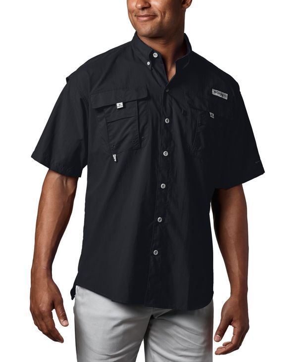 コロンビア メンズ トップス シャツ トール Columbia Mens Big Tall Bahama II Short Sleeve Shirt Black ブラック