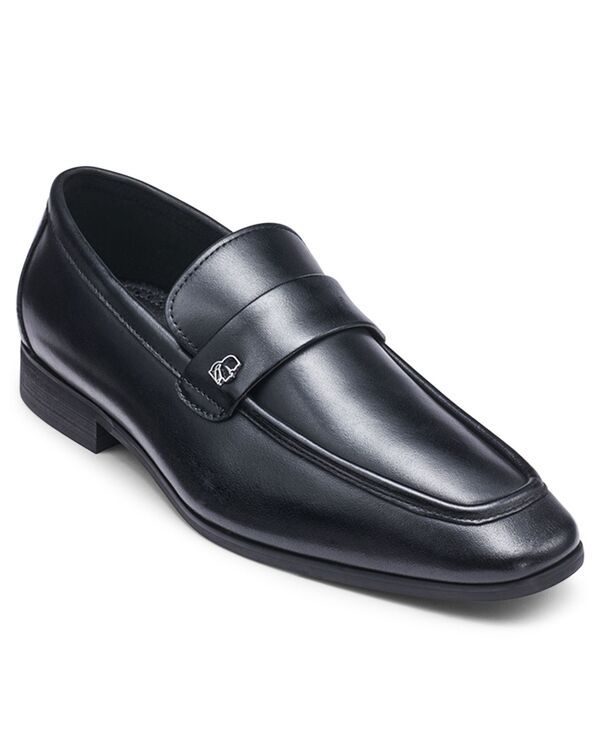 カール ラガーフェルド メンズ シューズ スリッポン・ローファー レザー KARLAGERFELD PARIS LEATHER BANDED SLIP ON LOAFER WITH SIDE KARL Black ブラック
