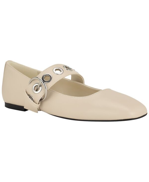 ナインウェスト レディース シューズ パンプス Nine West Womens Kebba Mary Jane Square Toe Flats Ivory アイボリー
