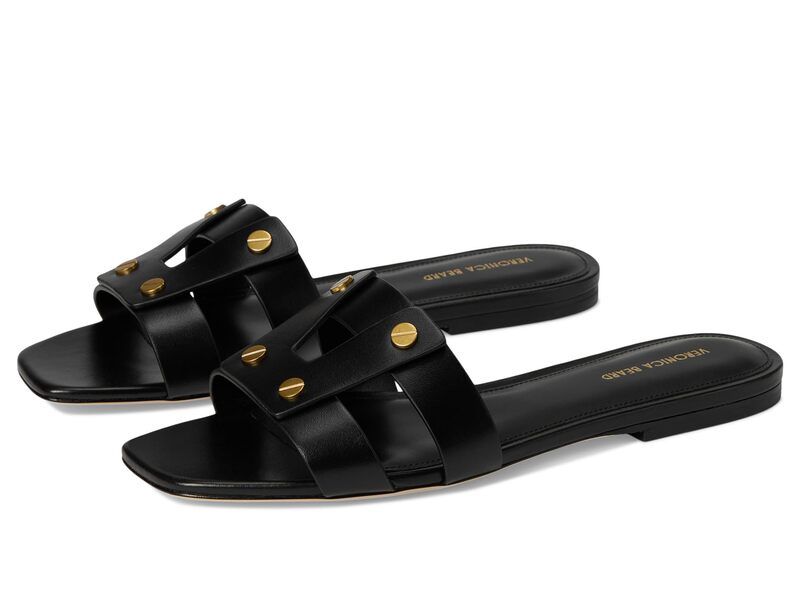 ヴェロニカ ベアード レディース シューズ サンダル Veronica Beard Via Slide Black Leather ブラック