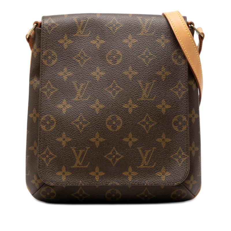 ルイ ヴィトン モノグラム ミュゼットサルサ ショート ショルダーバッグ M51258 ブラウン PVC レザー レディース LOUIS VUITTON【1-0270901】