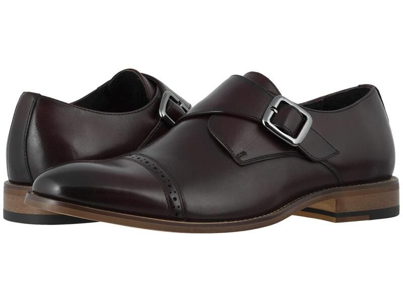 ステイシーアダムス メンズ シューズ オックスフォード モンク キャップ ローファー Stacy Adams Desmond CapToe MonkStrap Loafer Burgundy バーガンディ