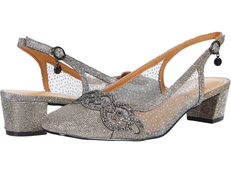 ジェイレニー レディース シューズ ヒール J Renee Faleece Pewter Glitter ピューター