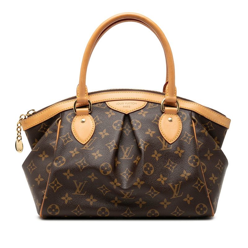 ルイ ヴィトン モノグラム ティヴォリPM ハンドバッグ M40143 ブラウン PVC レザー レディース LOUIS VUITTON【1-0272019】