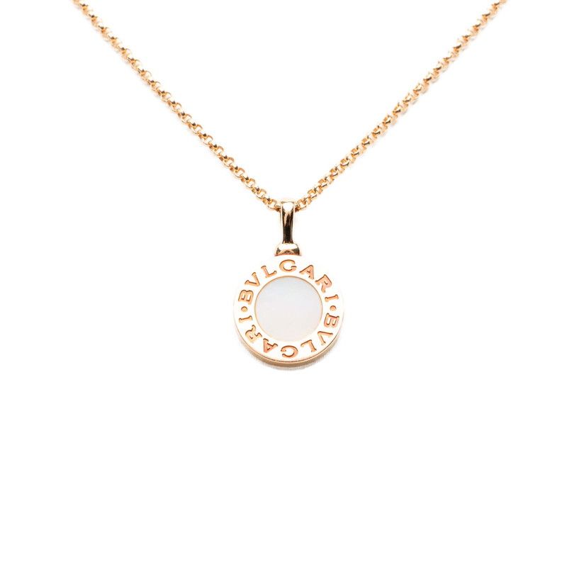 ブルガリ ブルガリブルガリ チェーン ペンダント ネックレス シェル K18YG イエローゴールド 750 レディース BVLGARI【1-0272740】
