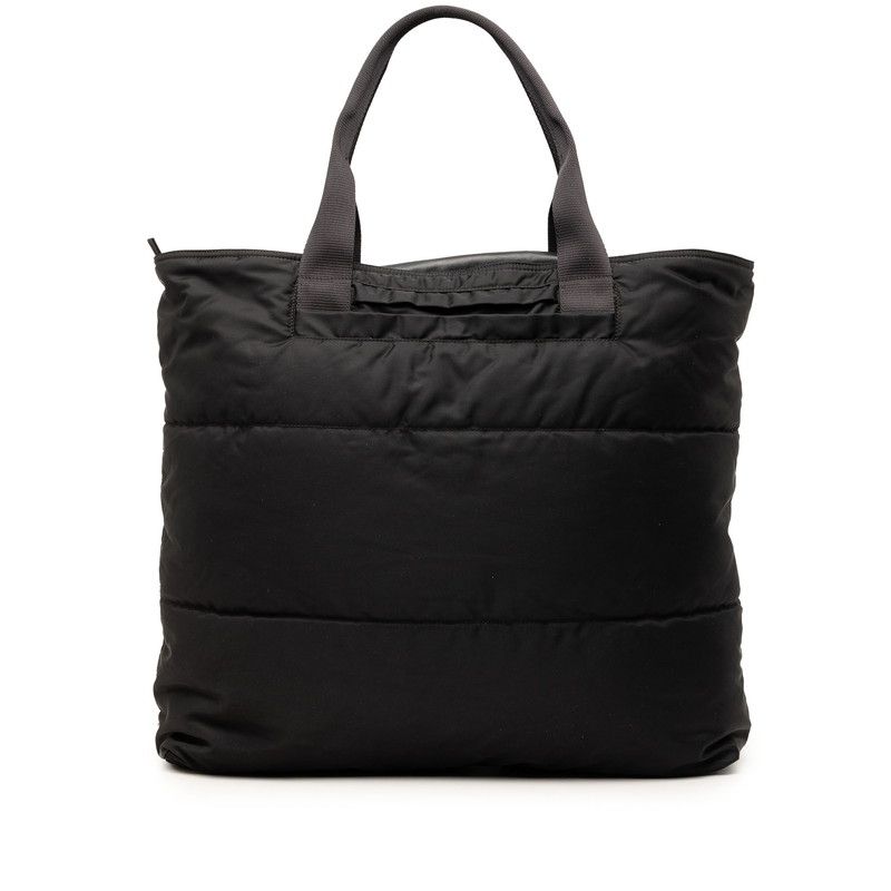 プラダ 三角ロゴプレート トラベルバッグ ボストンバッグ ブラック ナイロン レザー レディース PRADA【1-0273027】