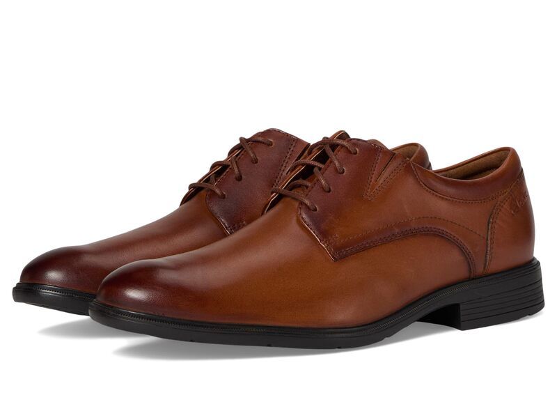 クラークス メンズ シューズ オックスフォード レース Clarksteadwellace Dark Tan Leathe タン