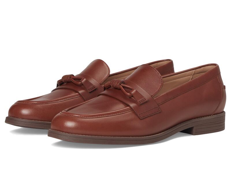 コールハーン レディース シューズ スリッポン・ローファー Cole Haan Stassi Bow Loafers Dark Cuoio Leat