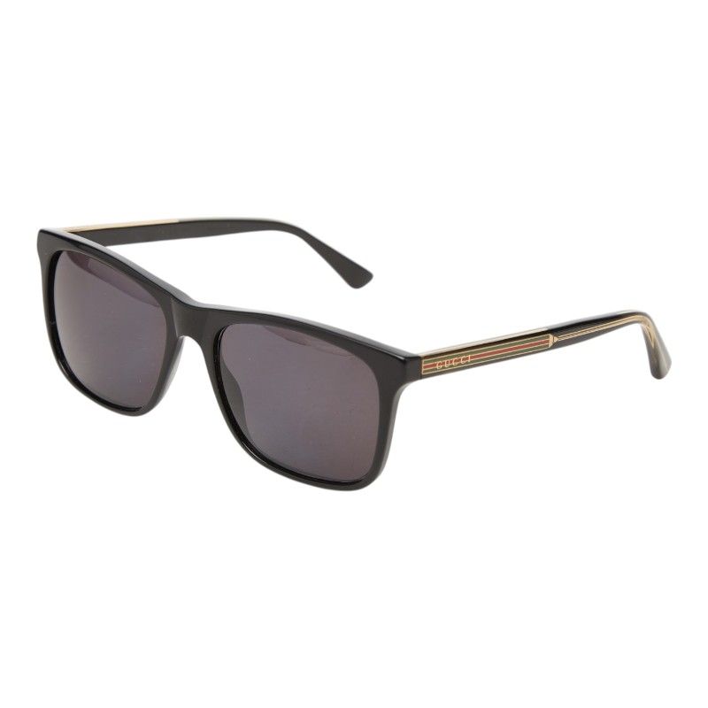 グッチ シェリーライン サングラス スクエア アイウェア GG0381S ブラック プラスチック レディース GUCCI【1-0273968】