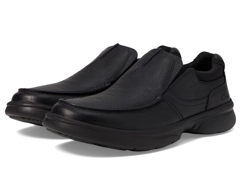 クラークス メンズ シューズ スリッポン・ローファー Clarks Bradley Free Black Tumbled L ブラック