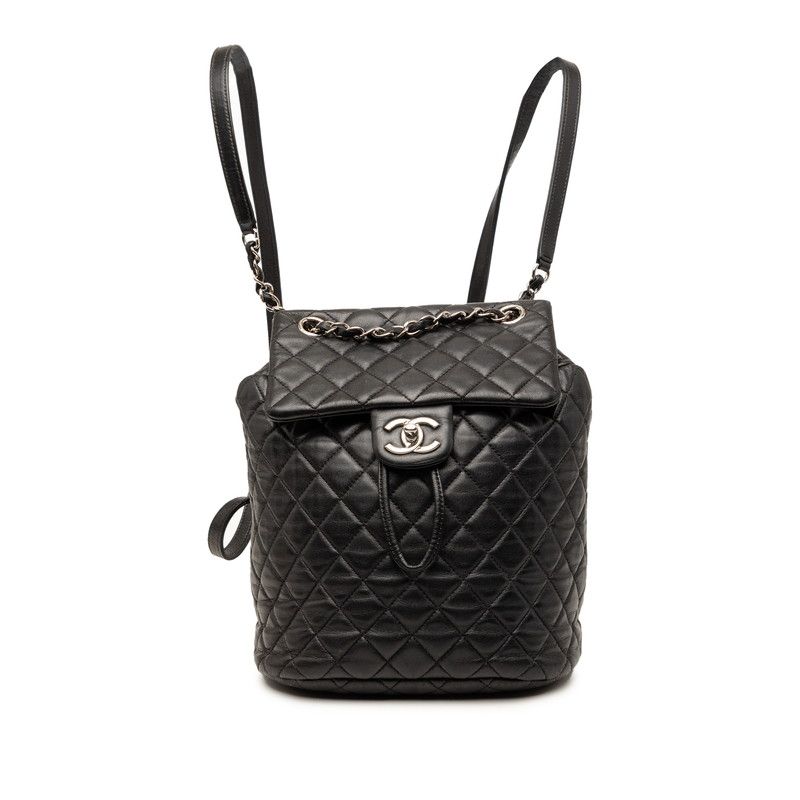 シャネル マトラッセ ココマーク リュック バックパック ブラック ラムスキン レディース CHANEL【228-75073】