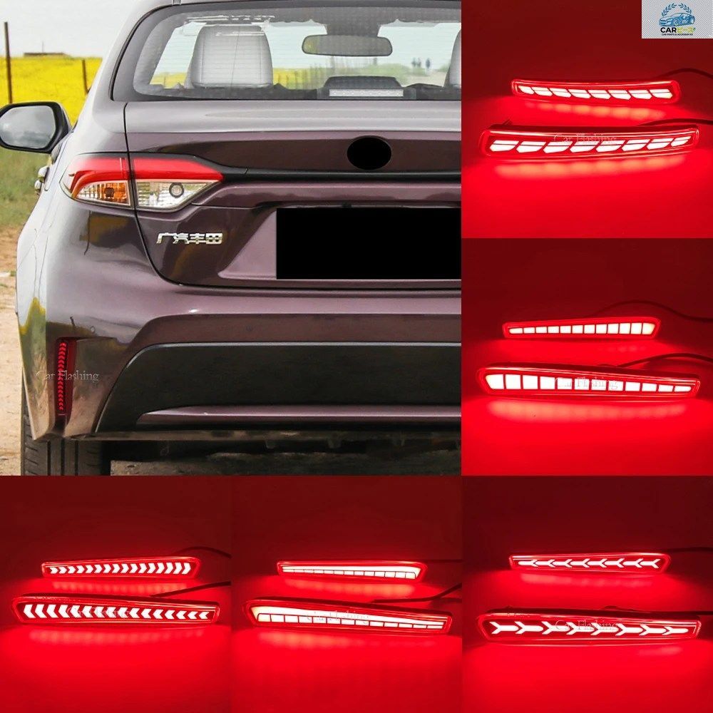 トヨタ カローラ アルティス L LE XLE US 2019 - 22 用 LED リフレクター リアライト バンパーライト ブレーキライト ダイナミックターンシ